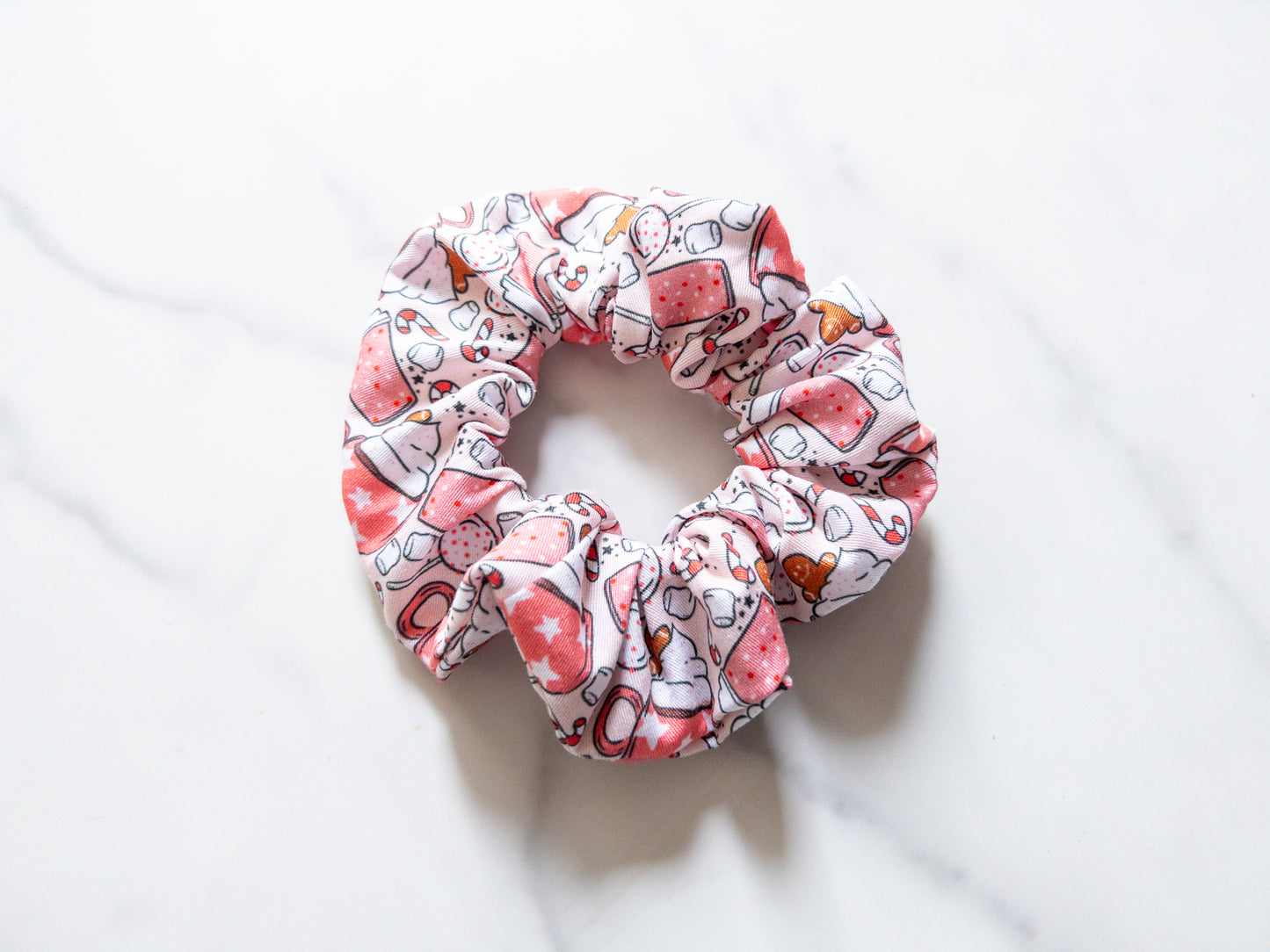 Pink Peppermint Scrunchie