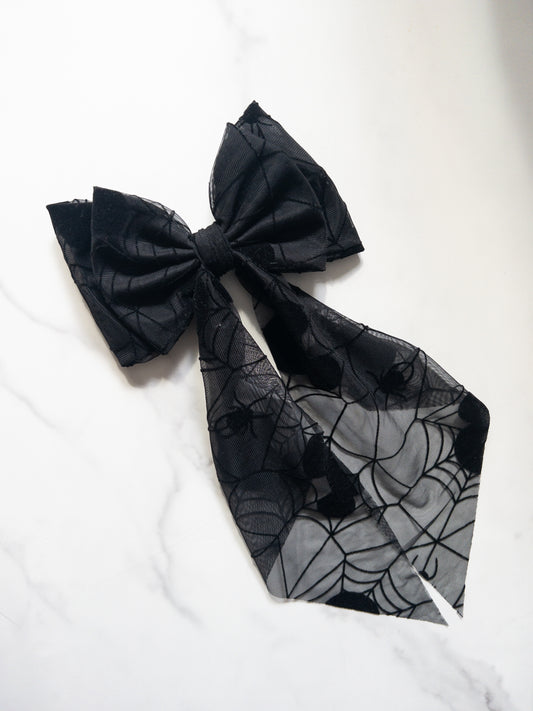 Mousey Spiders Tulle Hair Bow