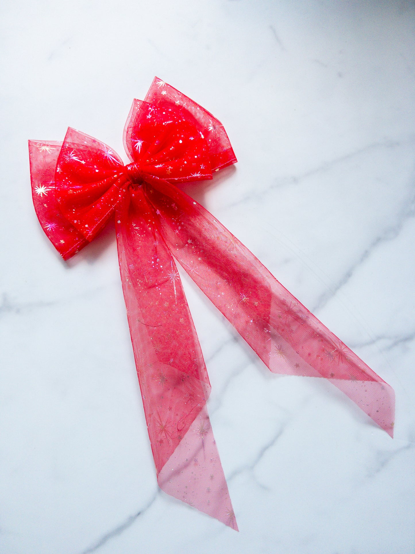 Seasonal Pixie Dust Tulle Hair Bow