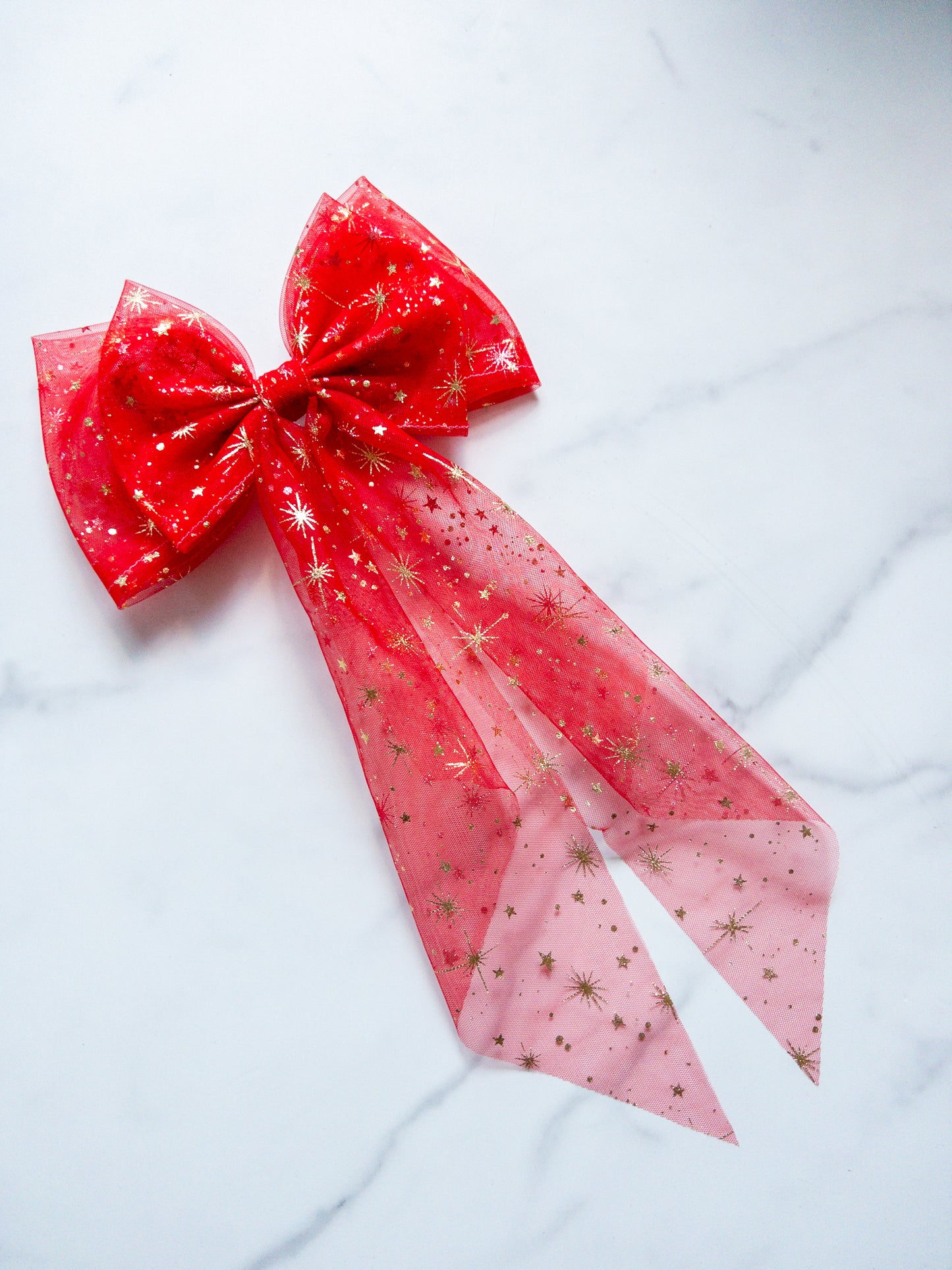 Seasonal Pixie Dust Tulle Hair Bow