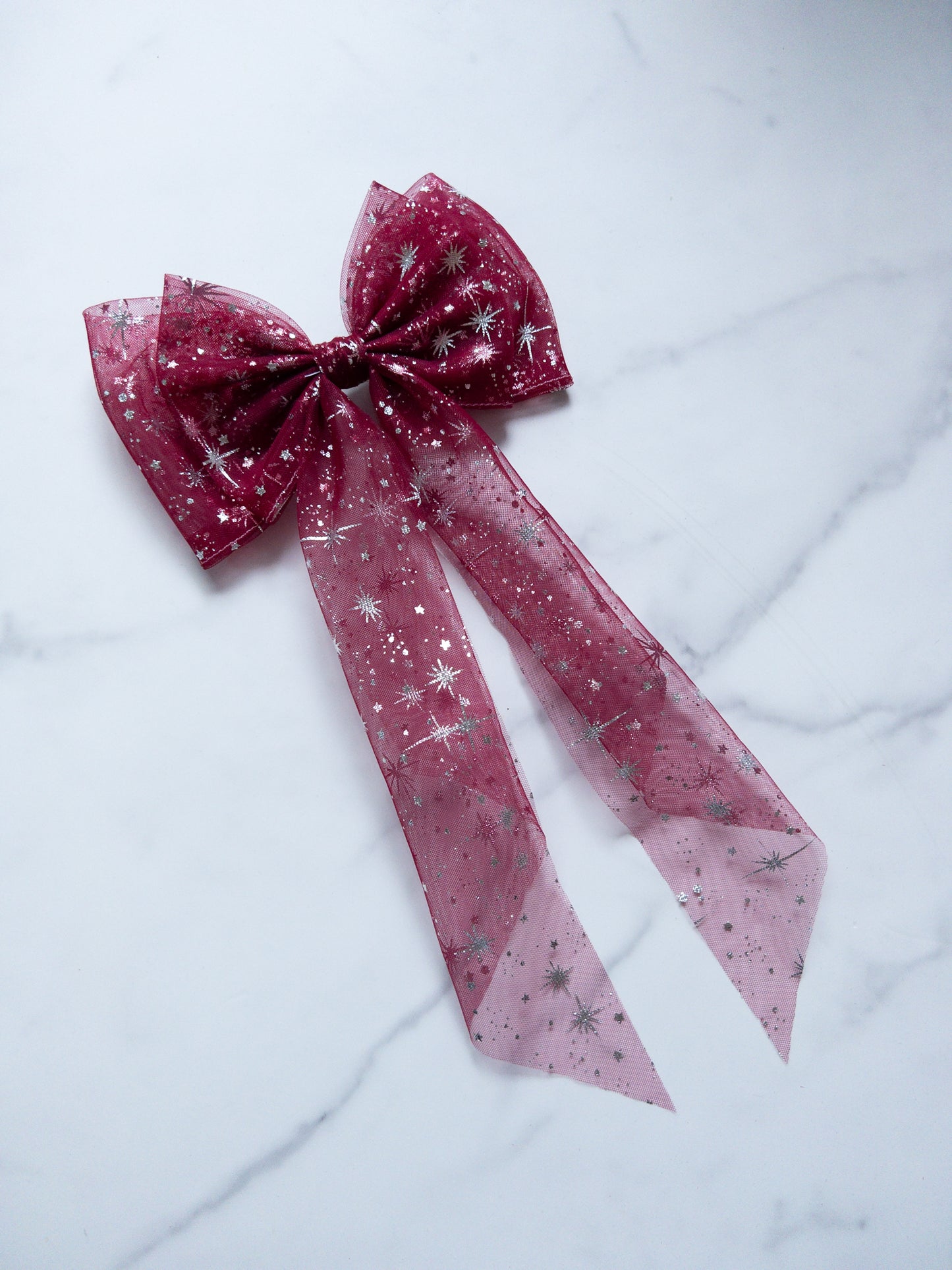 Seasonal Pixie Dust Tulle Hair Bow