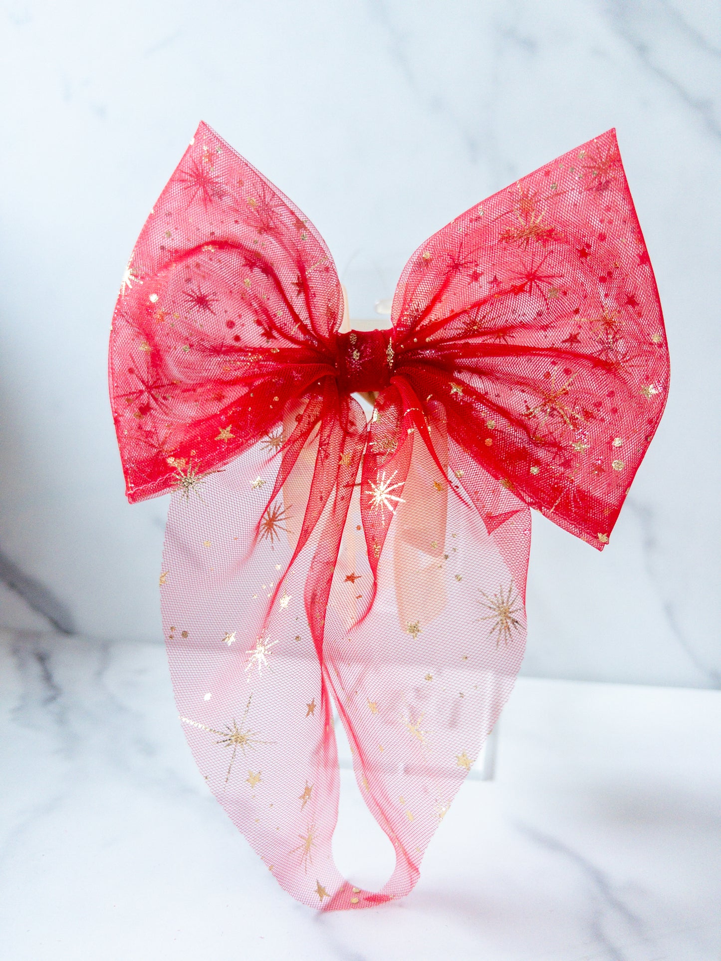 Seasonal Pixie Dust Bow Claw Clip