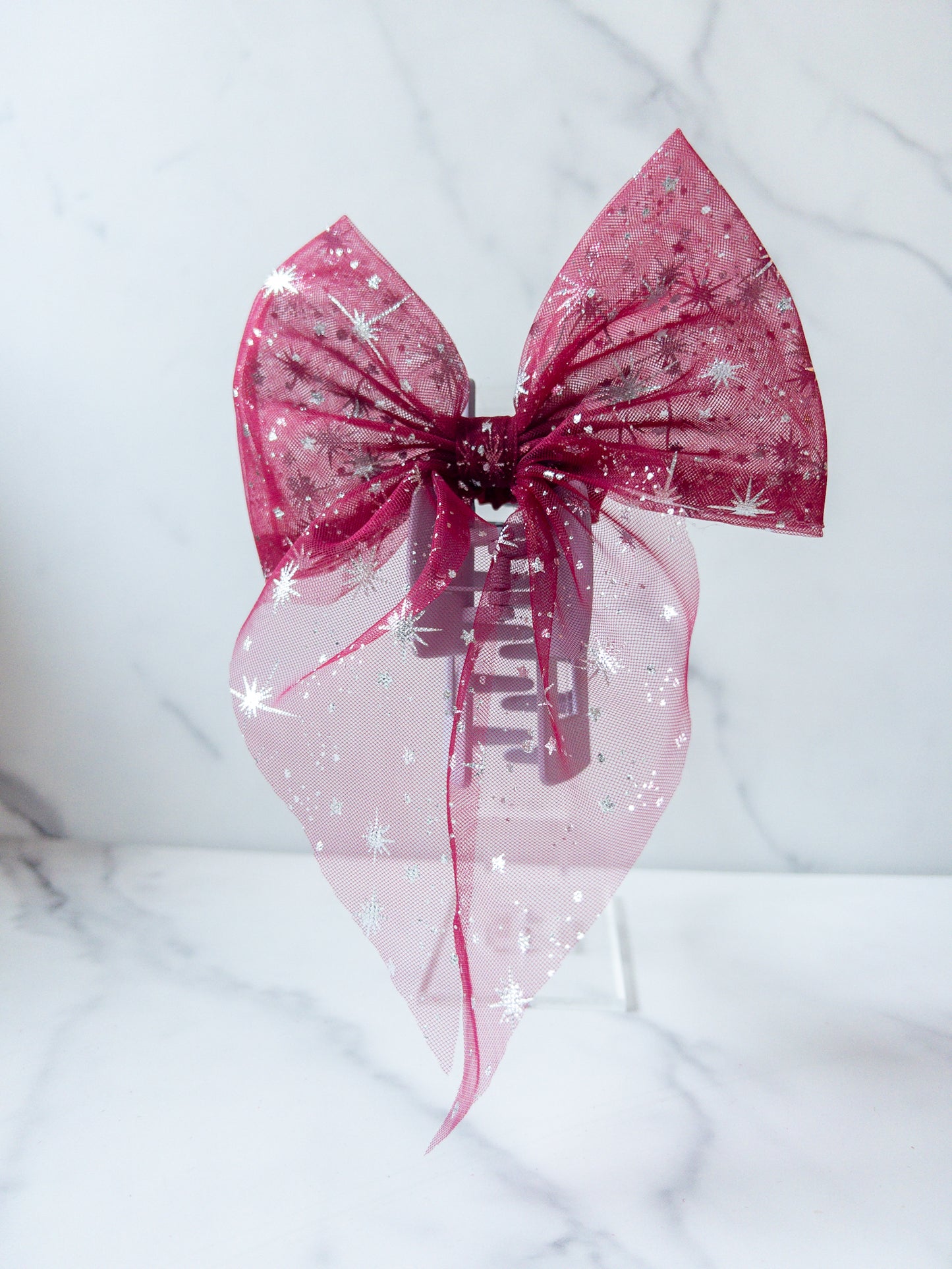 Seasonal Pixie Dust Bow Claw Clip