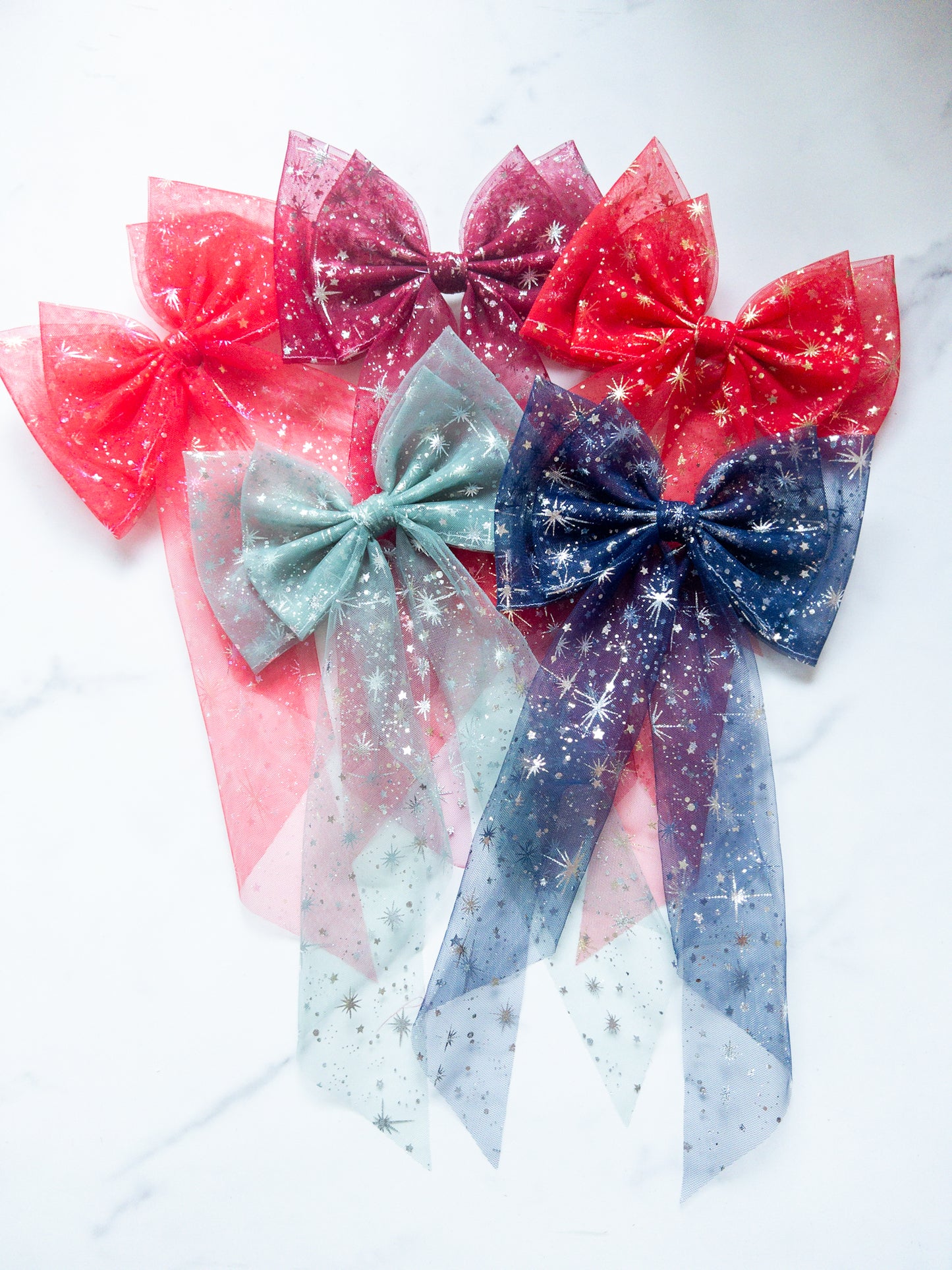 Seasonal Pixie Dust Tulle Hair Bow