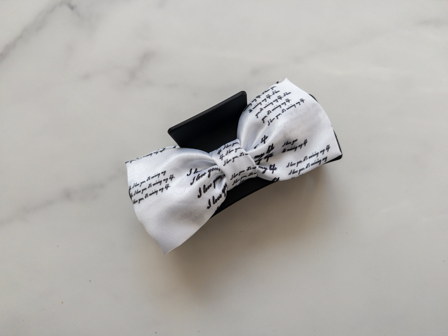 Poets Satin Bow Claw Clip