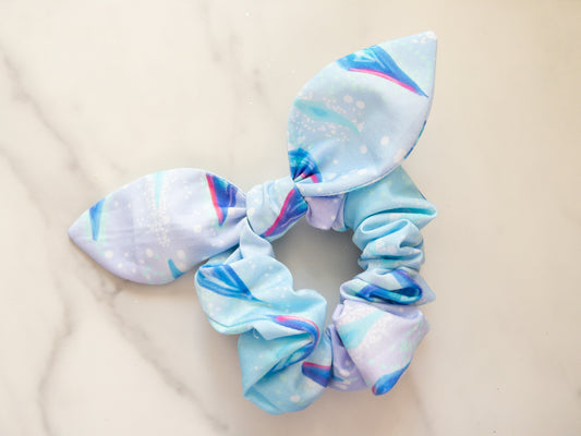 Ice Crystals Bow Scrunchie