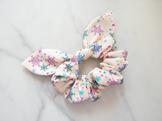 Magic Snow Bow Scrunchie