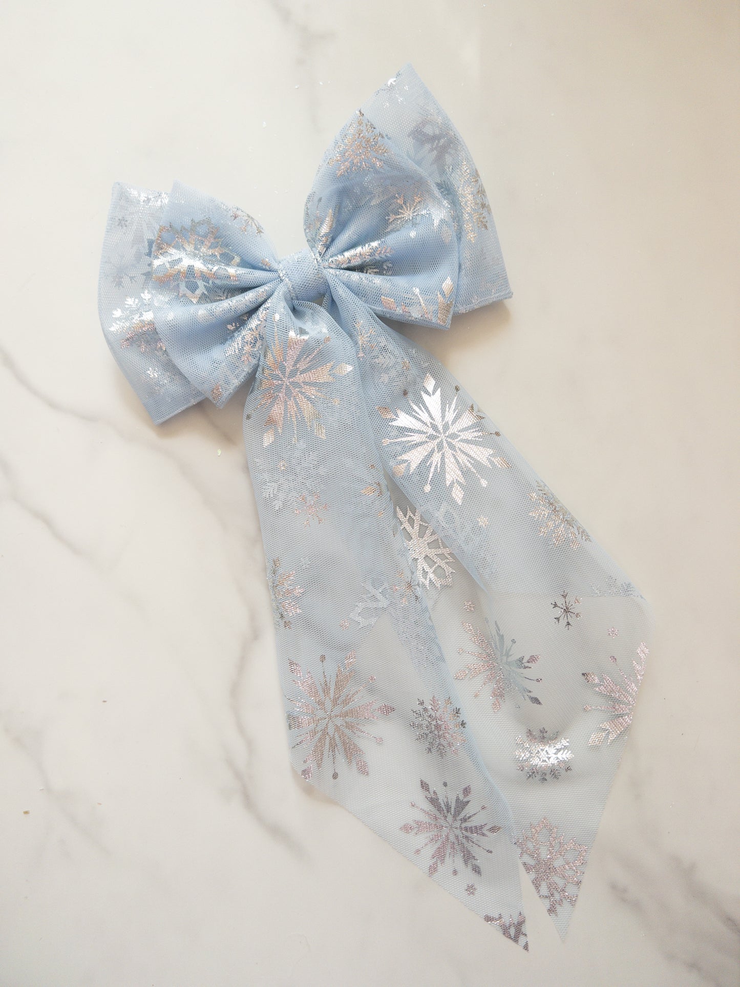 Frozen Fractals Tulle Hair Bow