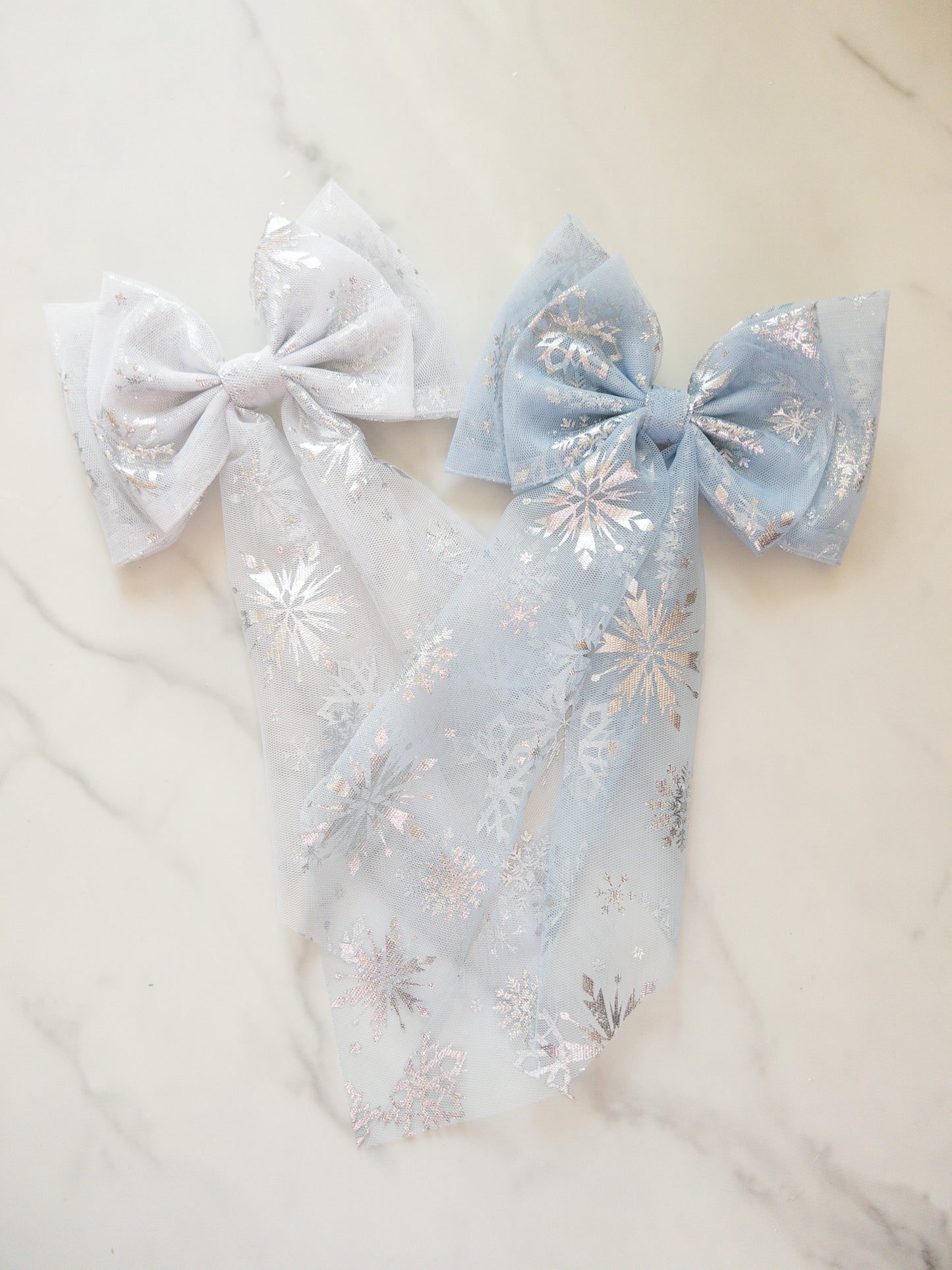 Frozen Fractals Tulle Hair Bow