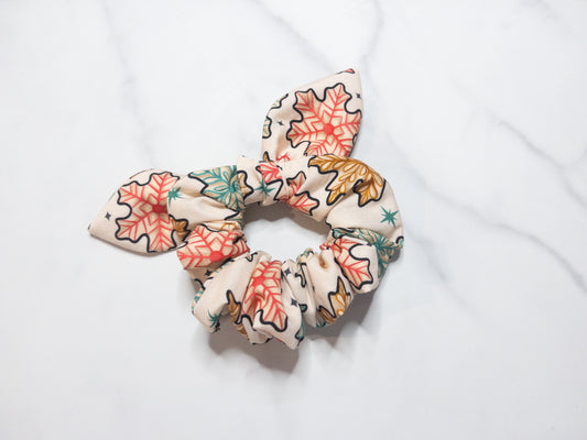 Snowflake Cookies Bow Scrunchie