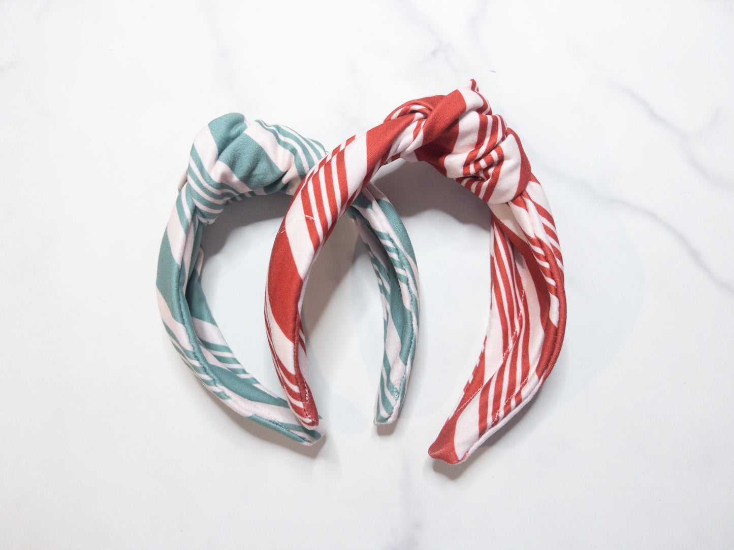 Candy Cane Top Knot Headband