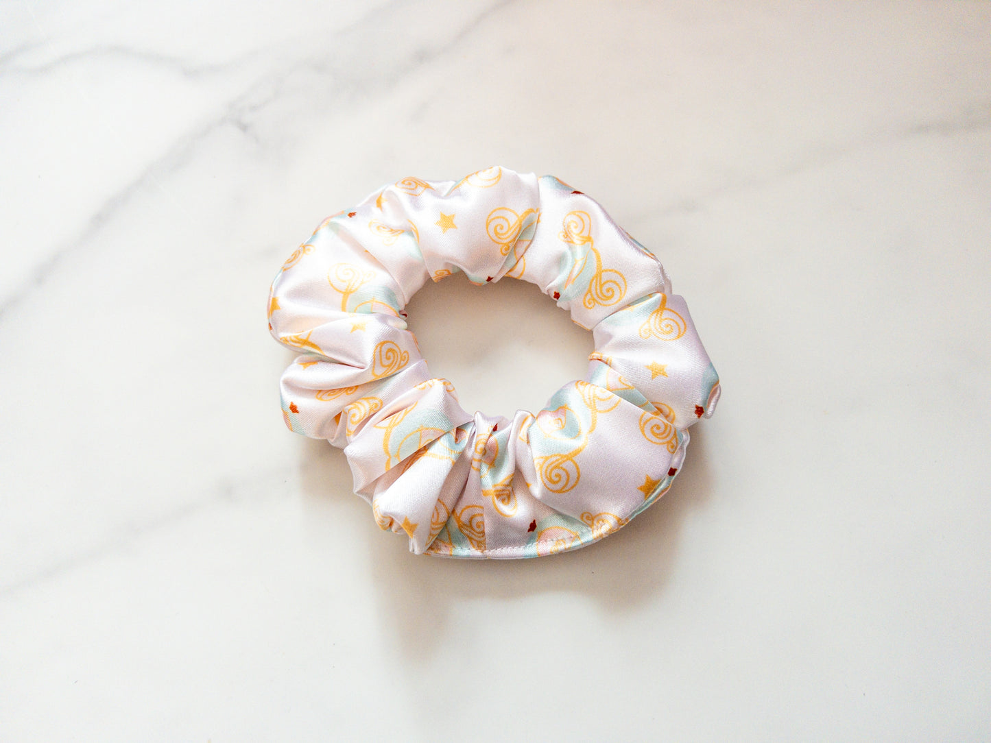 Satin Pumpkin Carriage Scrunchie