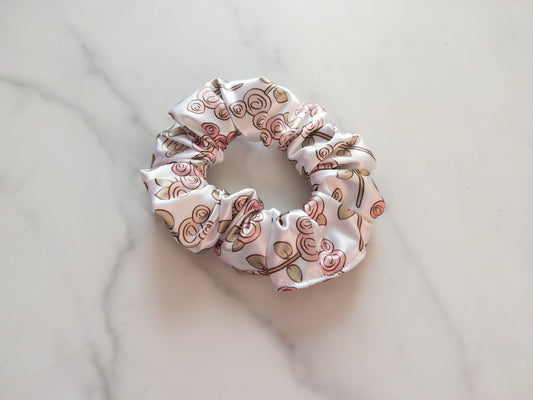 Satin Magical Roses Scrunchie