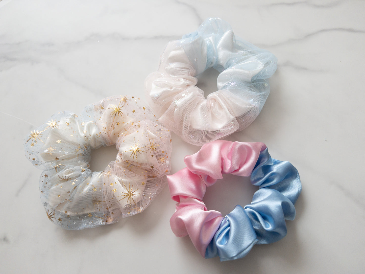 Make It Pink Make It Blue Scrunchies