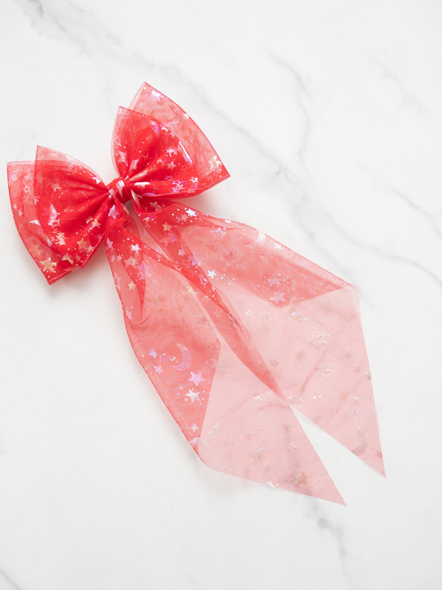 Moon & Stars Tulle Hair Bow