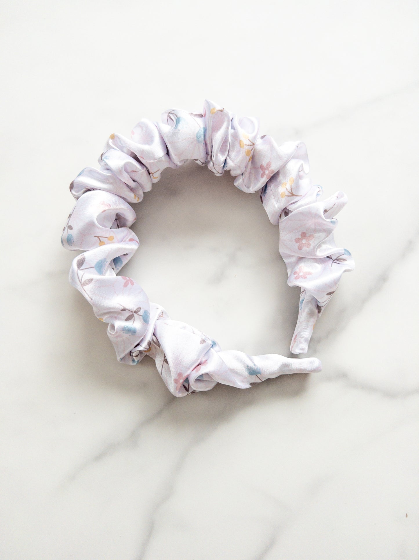 Garden Festival Satin Scrunchie Headband