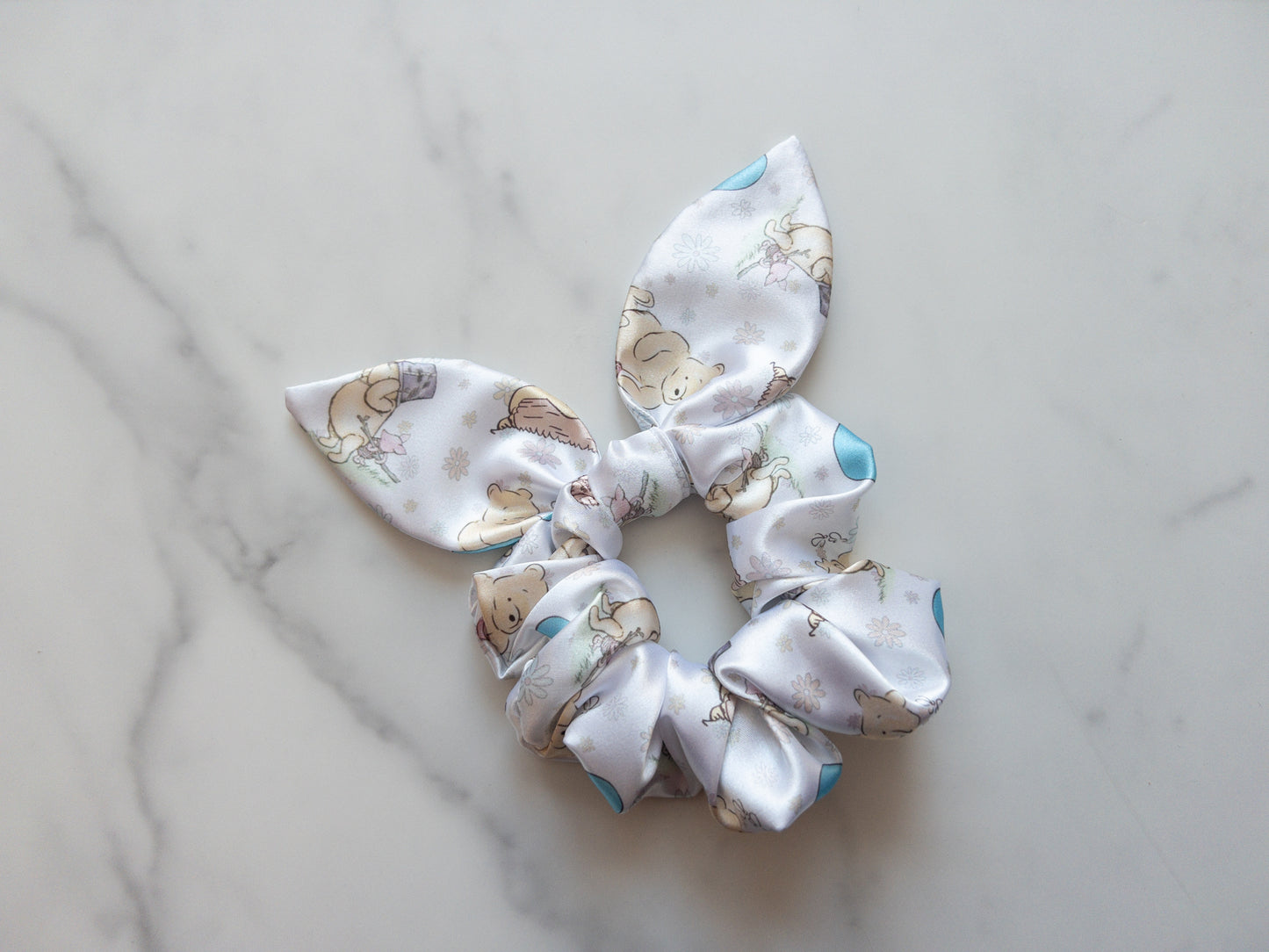 Satin Hundred Acre Spring Bow Scrunchie