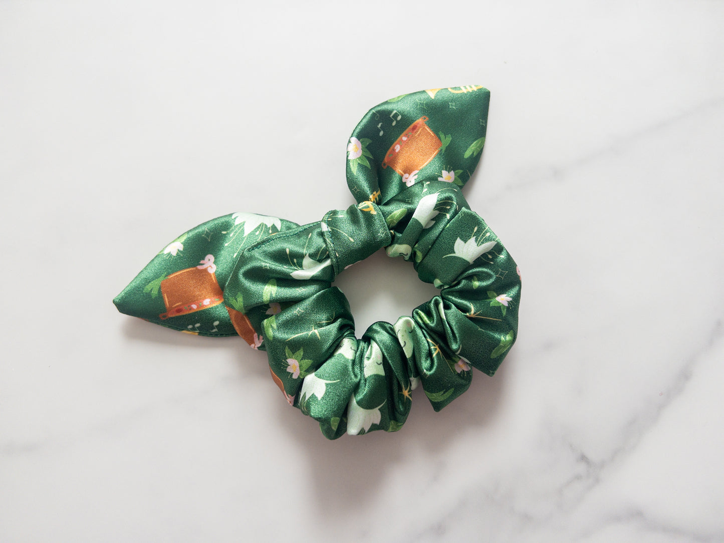 Satin Down The Bayou Bow Scrunchie