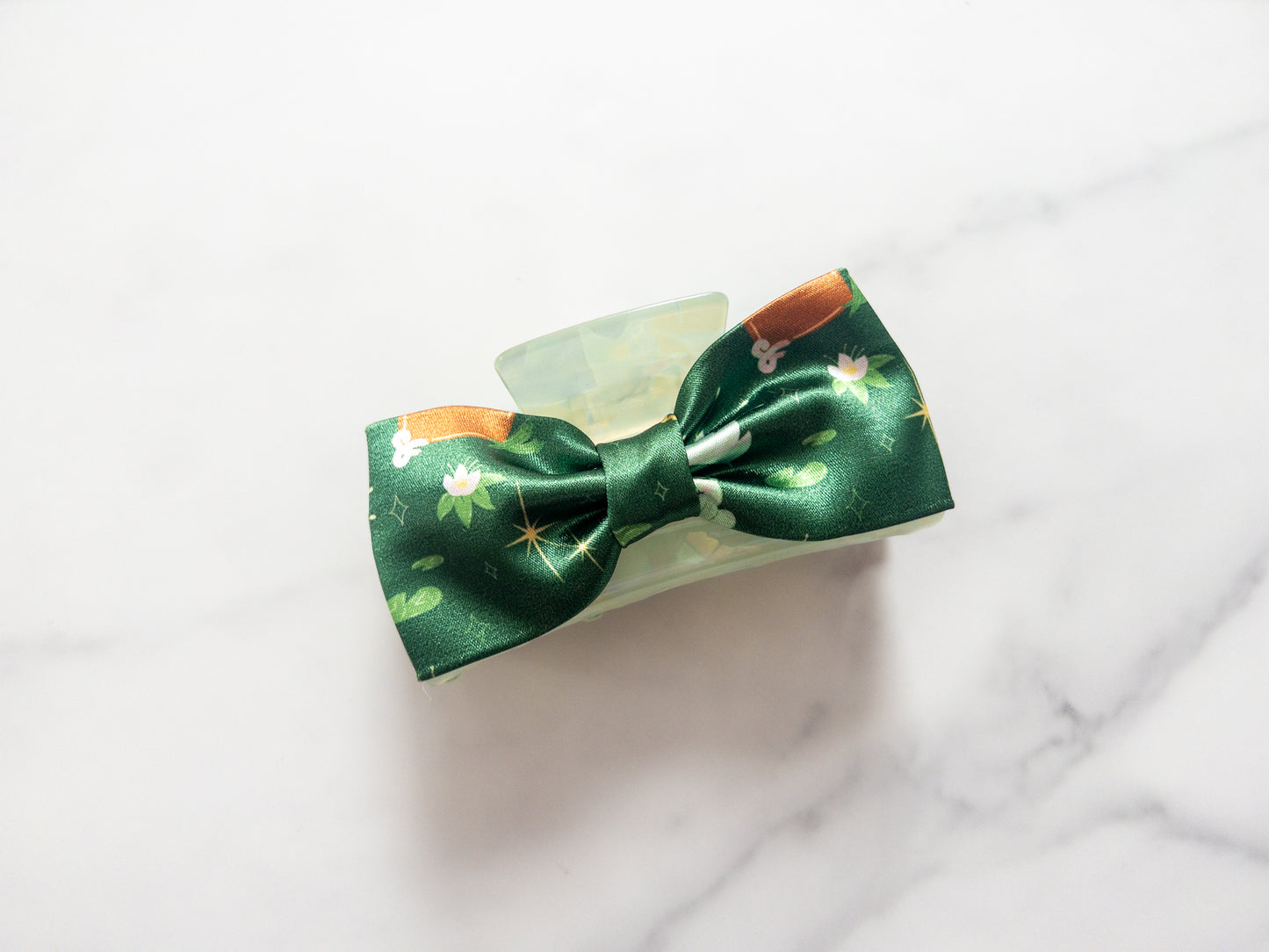 Down The Bayou Satin Bow Claw Clip