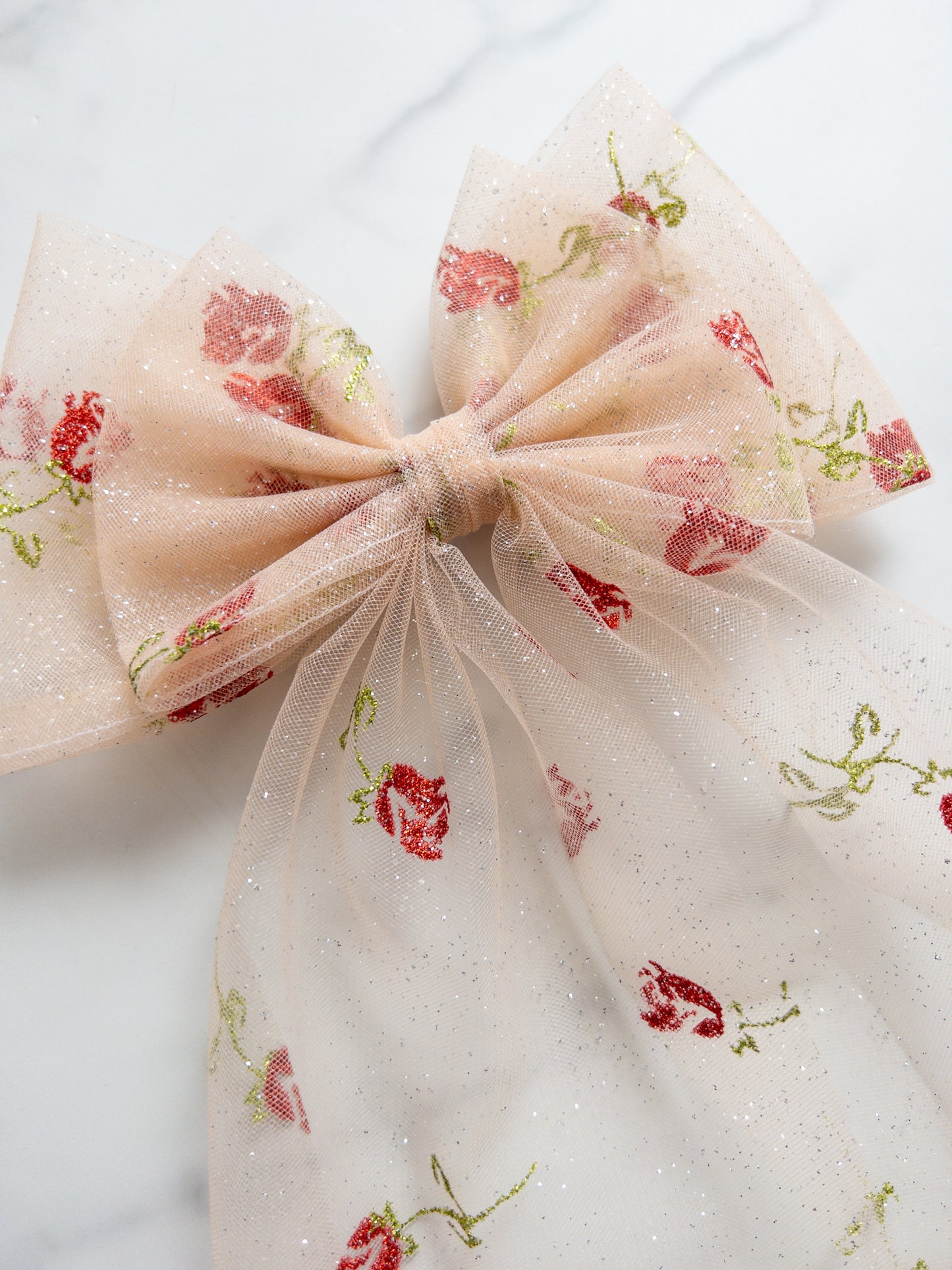 Enchanted Rose Tulle Hair Bow