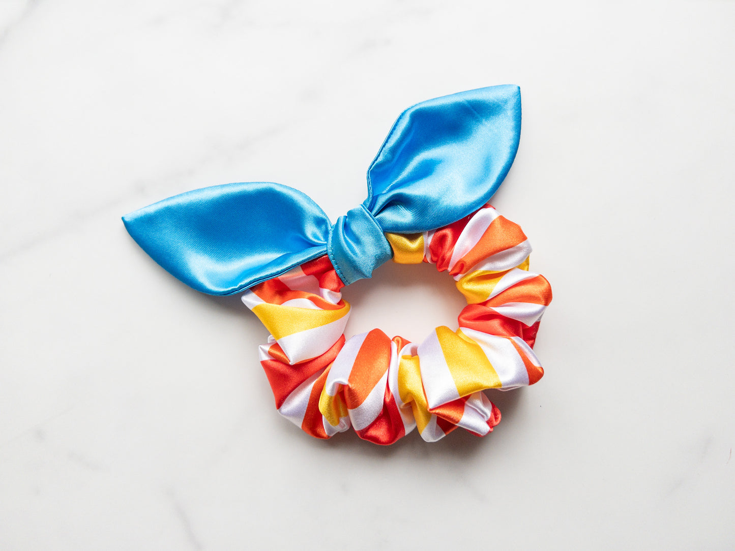 Satin Jolly Holiday Bow Scrunchie