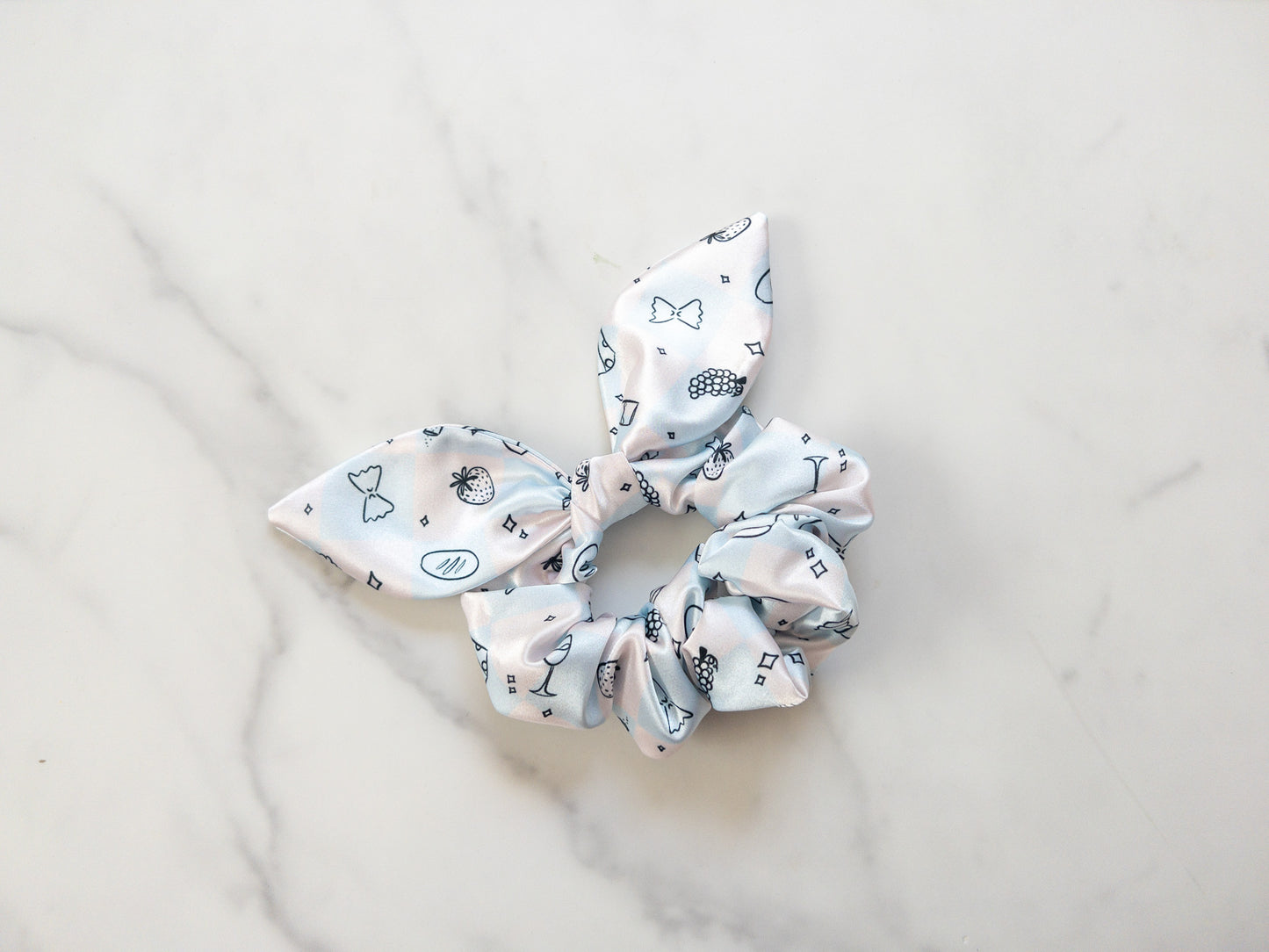 Satin Little Chef Festival Bow Scrunchie