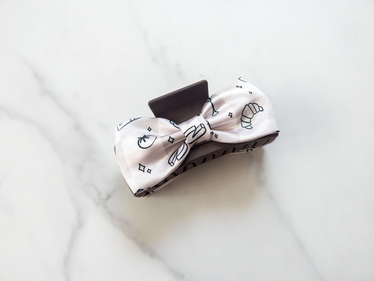 Little Chef Festival Satin Bow Claw Clip