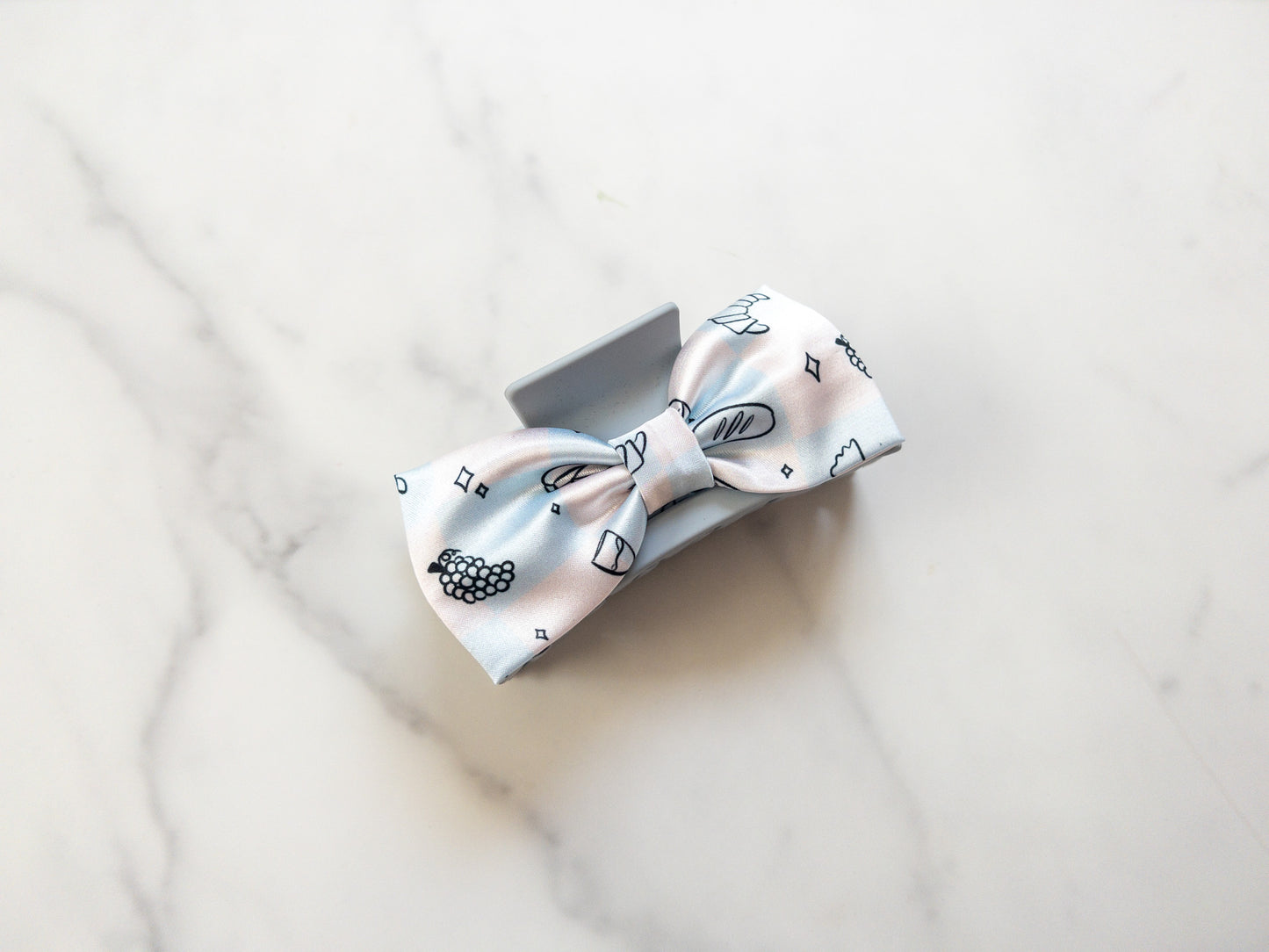Little Chef Festival Satin Bow Claw Clip
