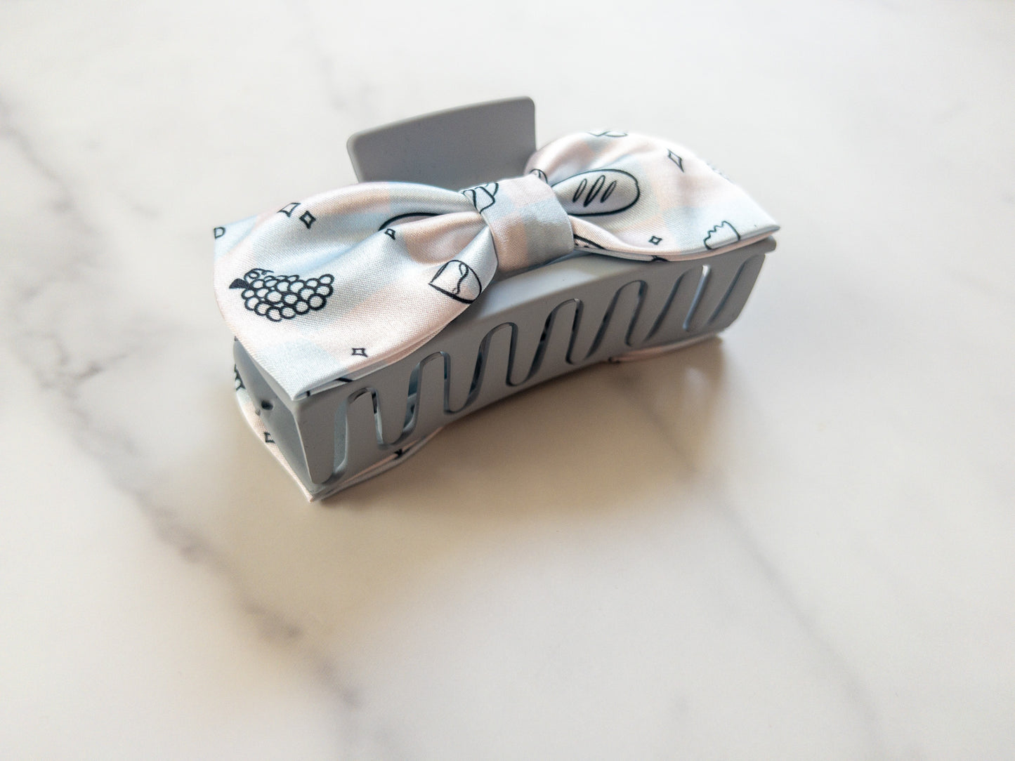 Little Chef Festival Satin Bow Claw Clip