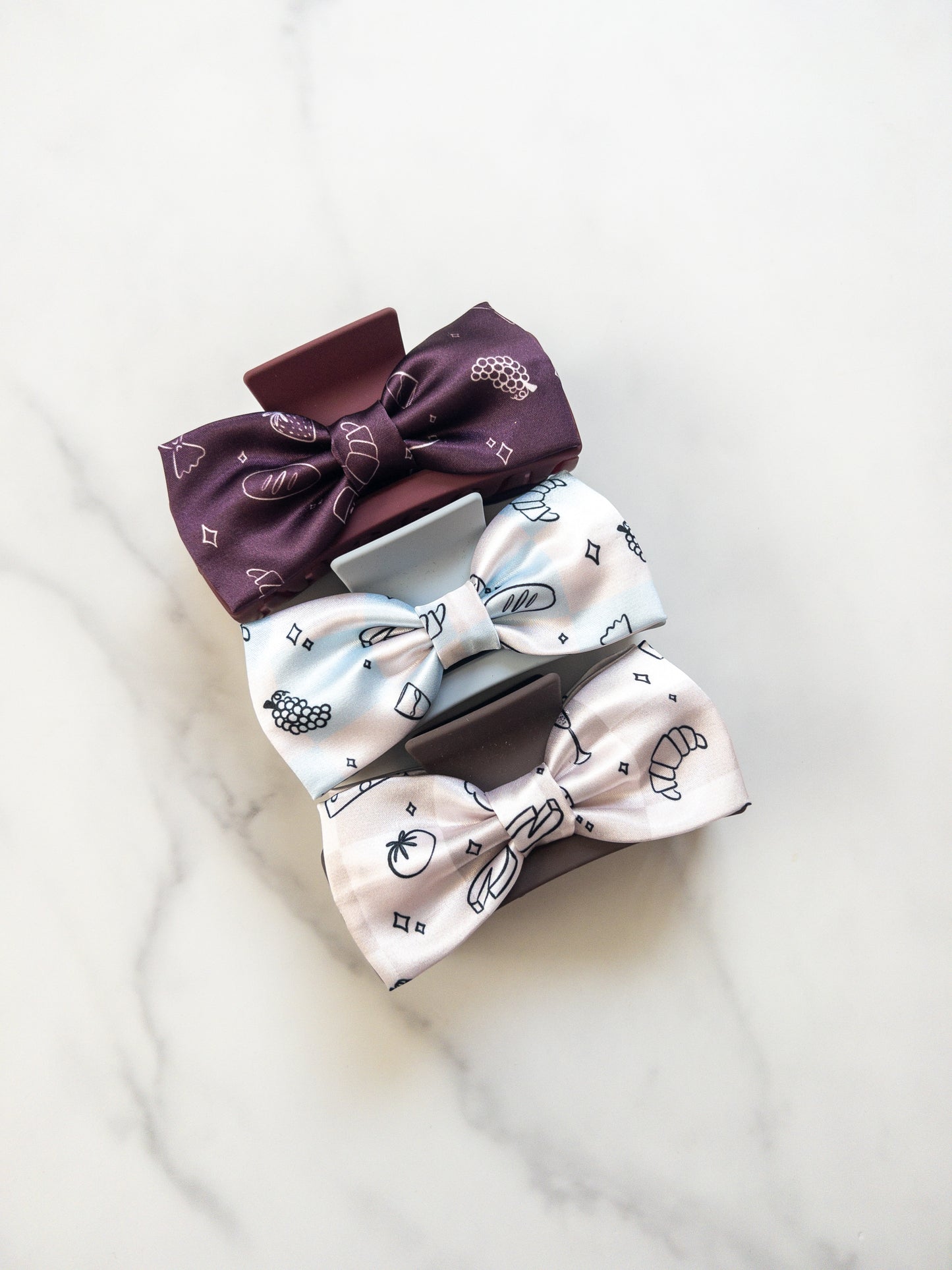 Little Chef Festival Satin Bow Claw Clip