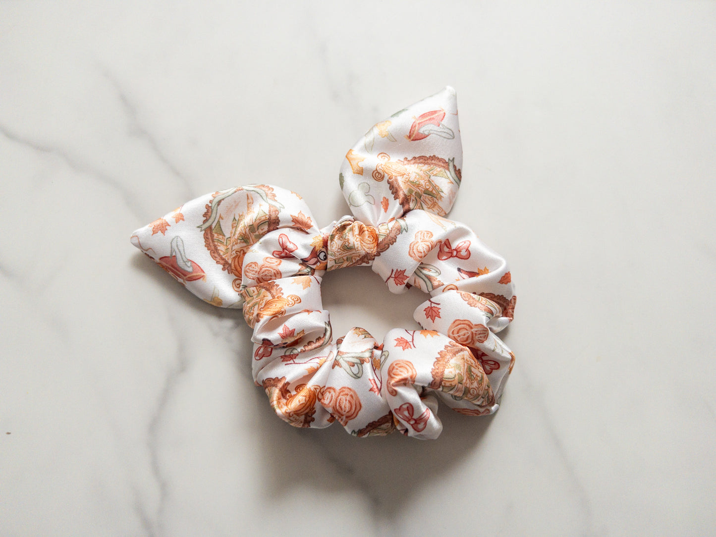 Satin Kingdom Of Autumn Bow Scrunchie