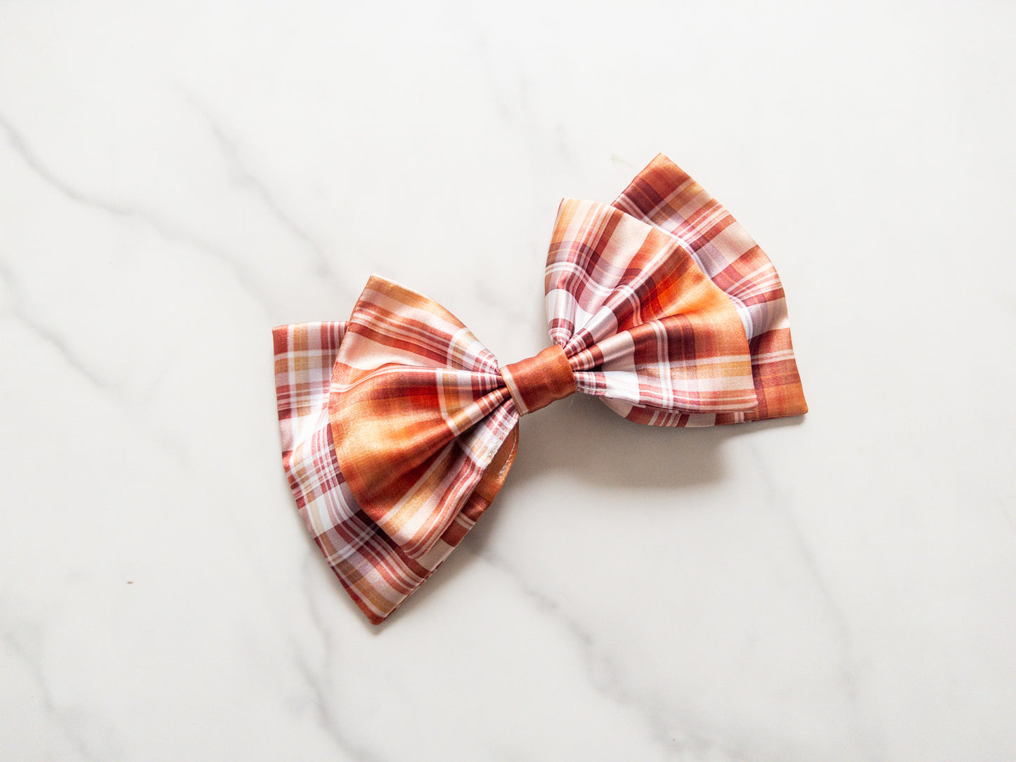 Pumpkin Spice Plaid Eloise Bow