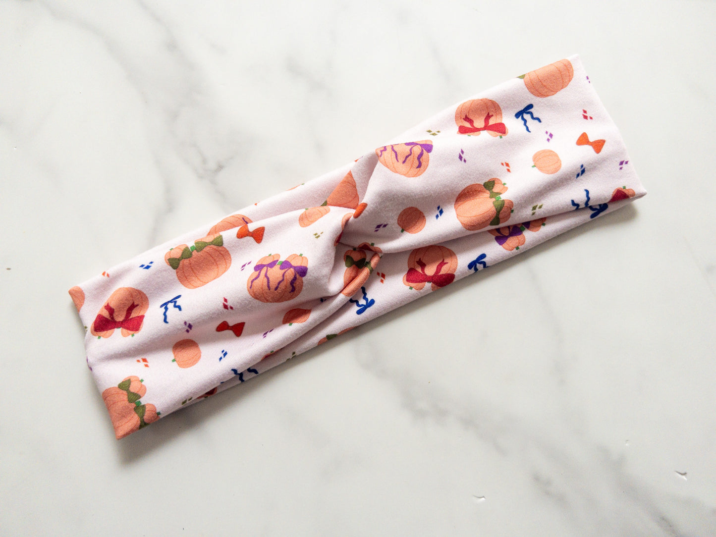 Coquette Pumpkins Stretch Twist Headband