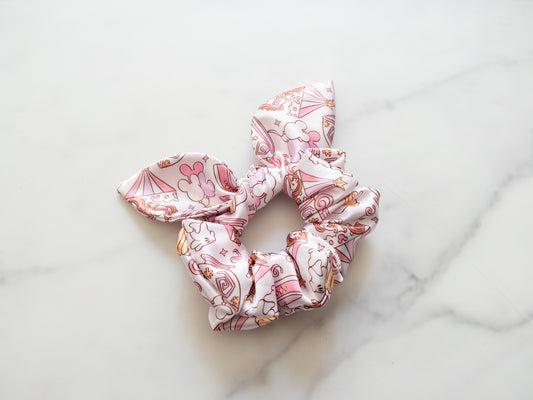 Satin Fantasy Park Day Bow Scrunchie