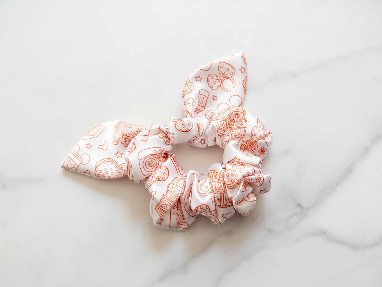 Satin Ticket To Magic Bow Scrunchie