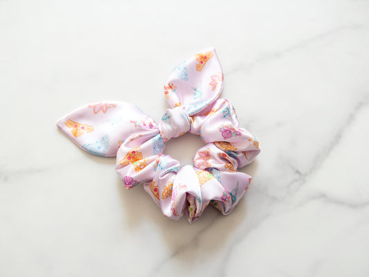 Satin Princess Tiaras Bow Scrunchie
