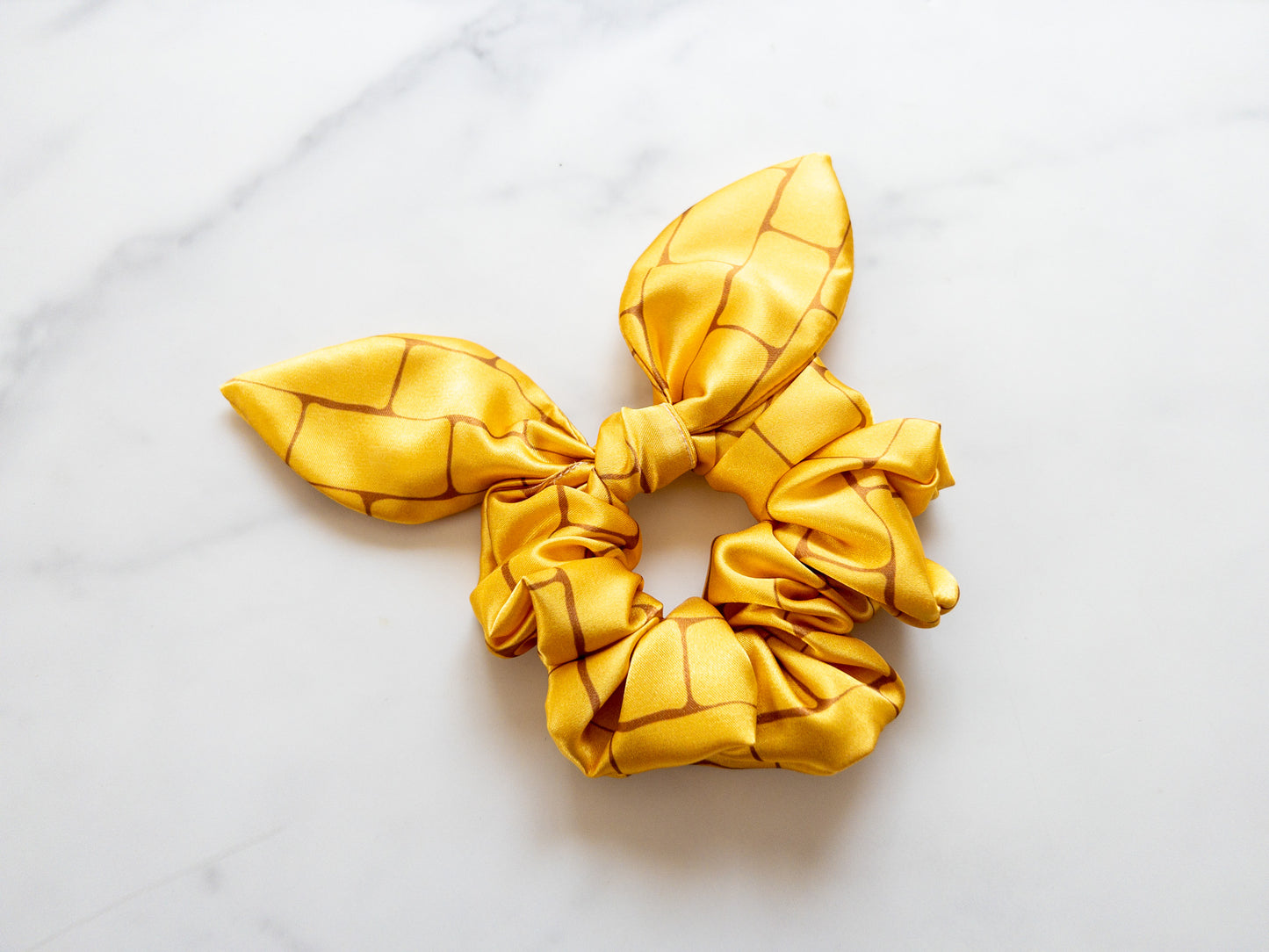 Satin Yellow Brick Road Bow Scrunchie