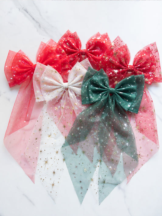 Pixie Dust Tulle Hair Bow (23 colors available!)