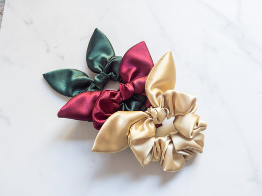 Satin Seasonal Bow Scrunchie