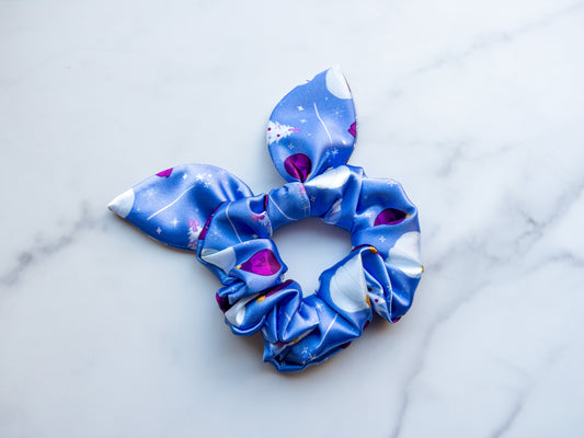 Satin A Very Fairy G Christmas Bow Scrunchie