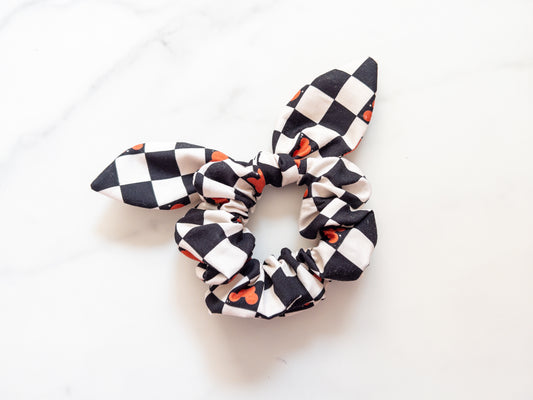 Halloween Checkered Magic Bow Scrunchie