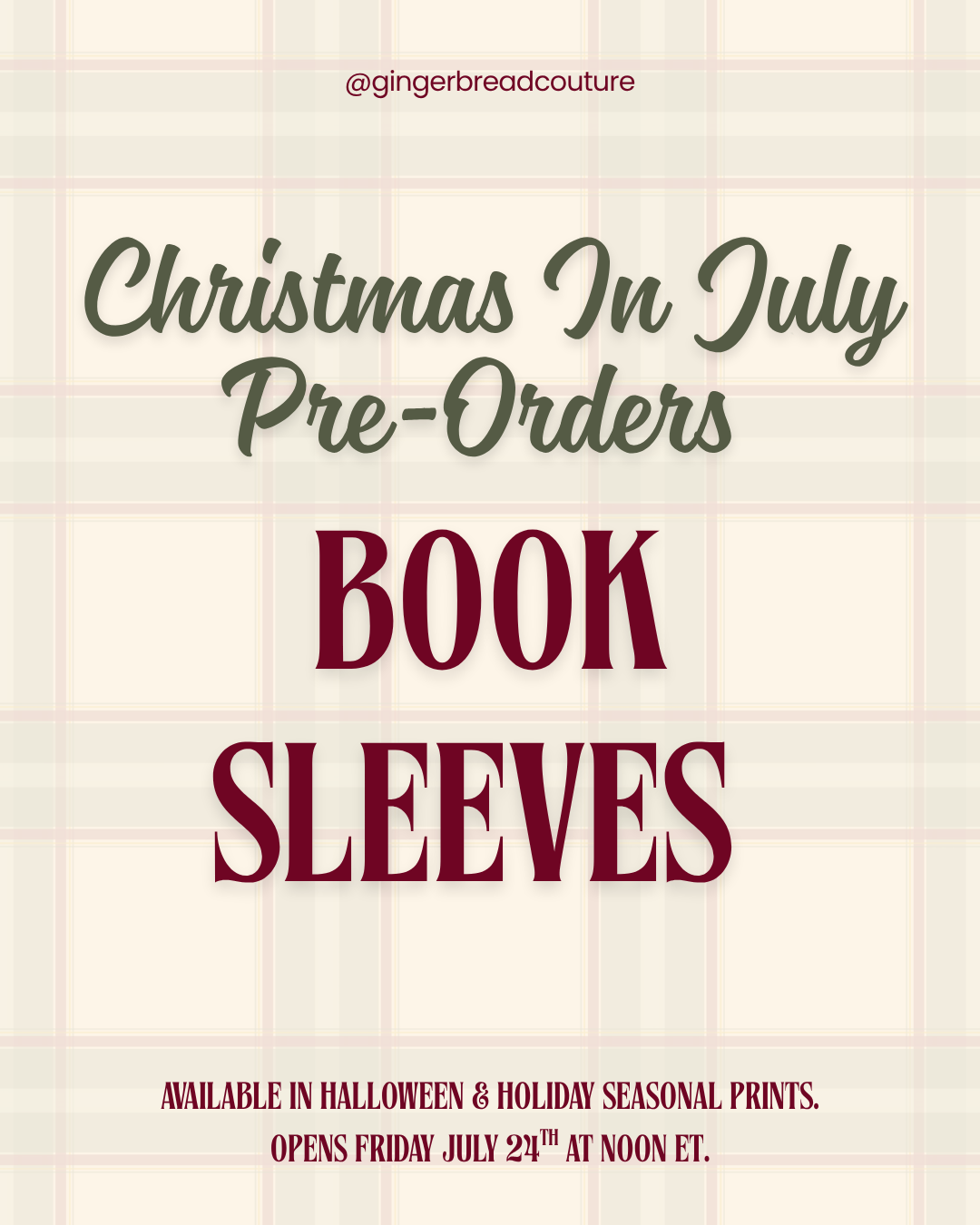 Book/E-Reader Sleeves (CHRISTMAS IN JULY PRE-ORDER)