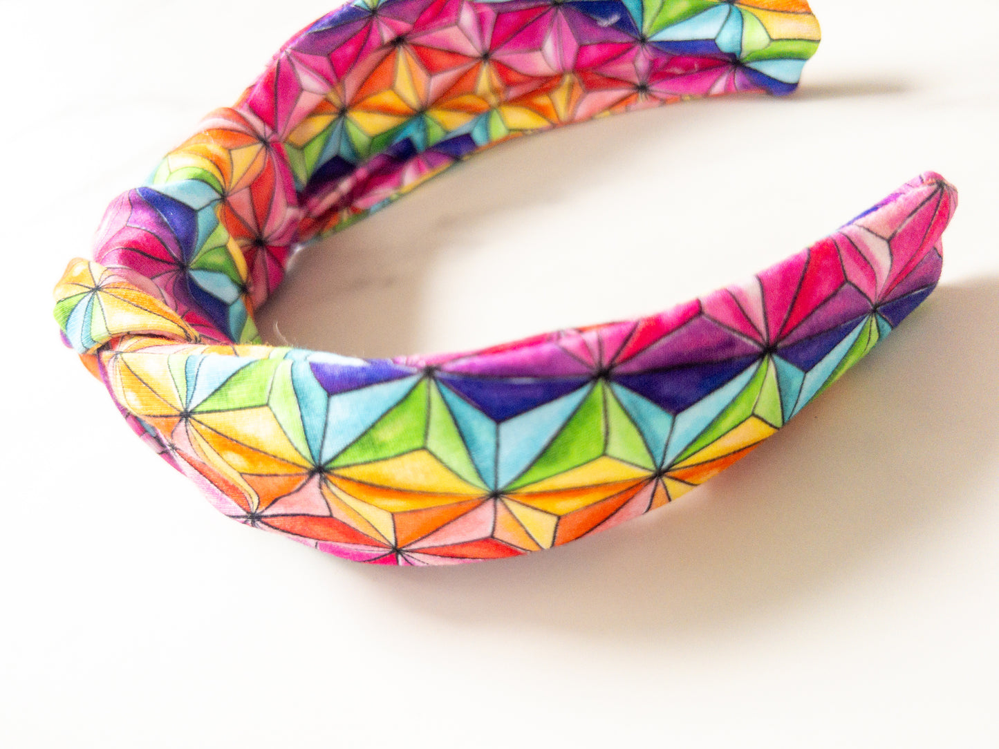 Rainbow Earth Top Knot Headband