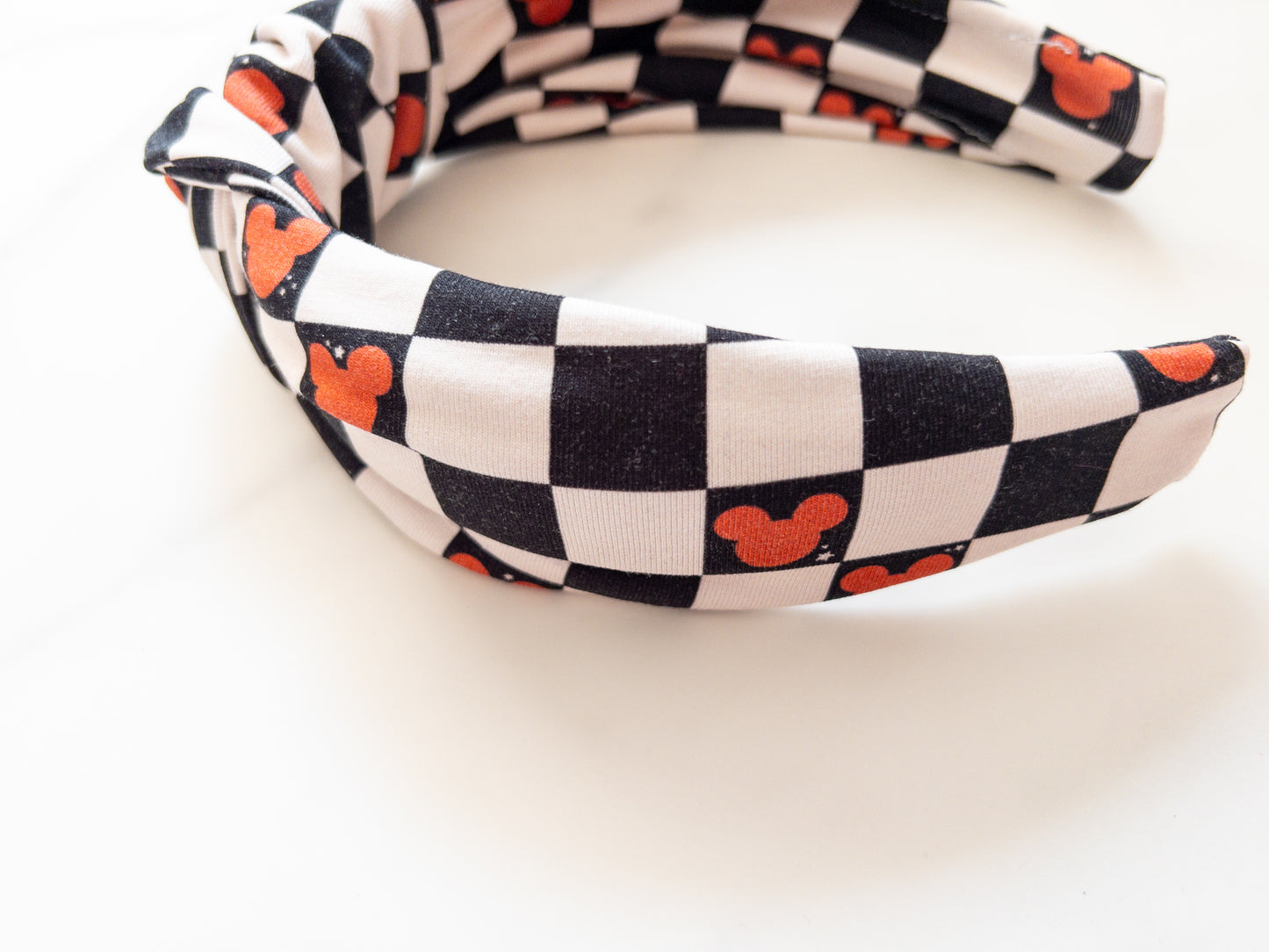 Halloween Checkered Magic Top Knot Headband