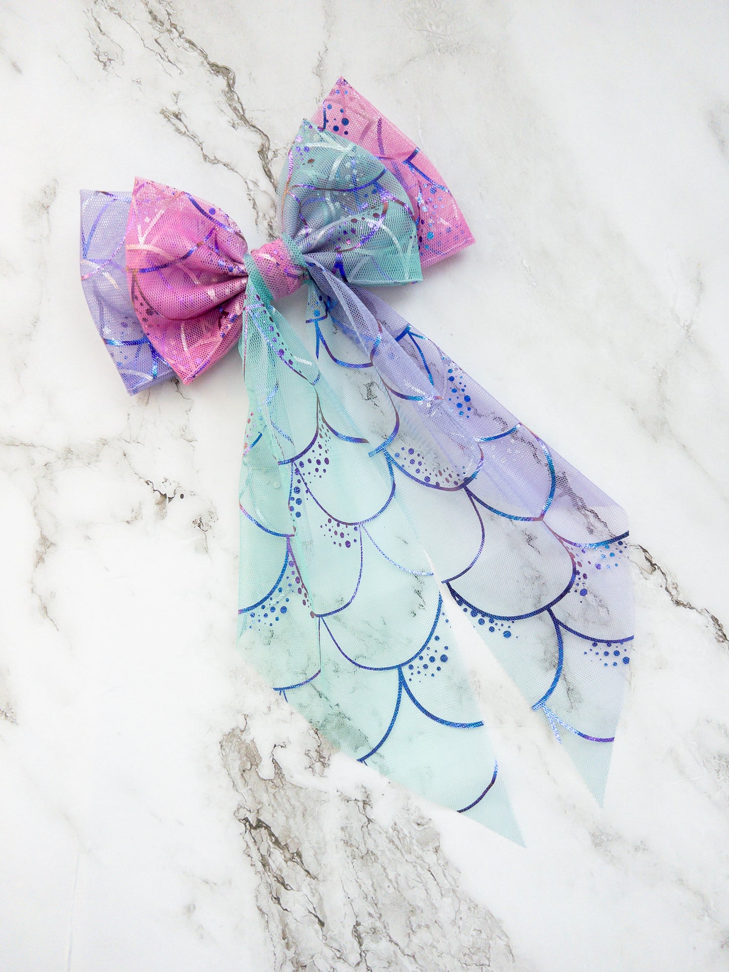 Mermaid Magic Tulle Hair Bow