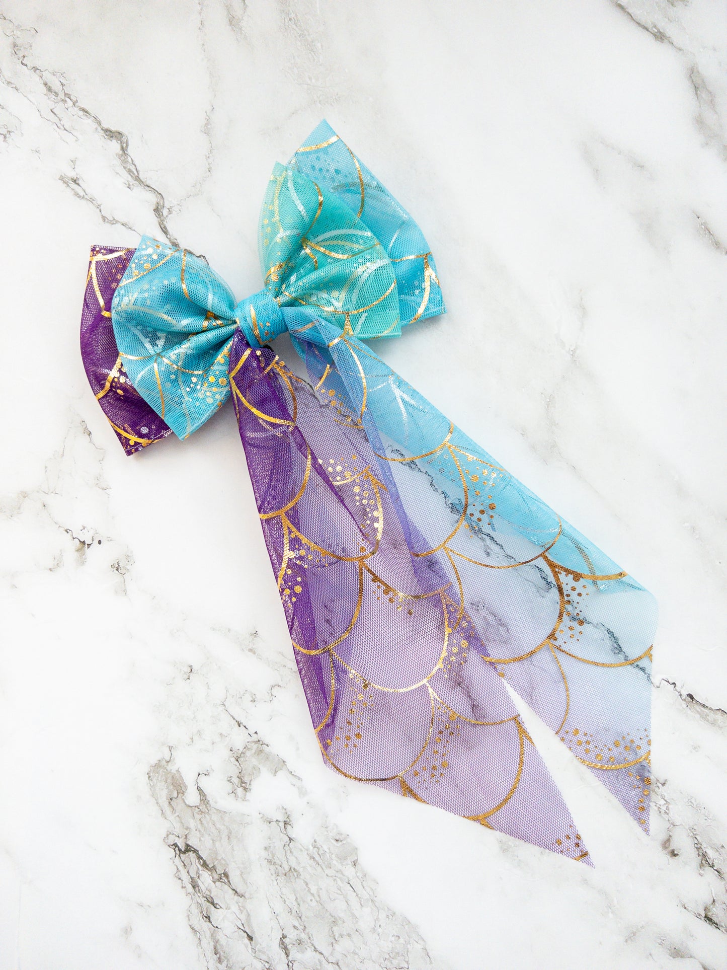 Mermaid Magic Tulle Hair Bow