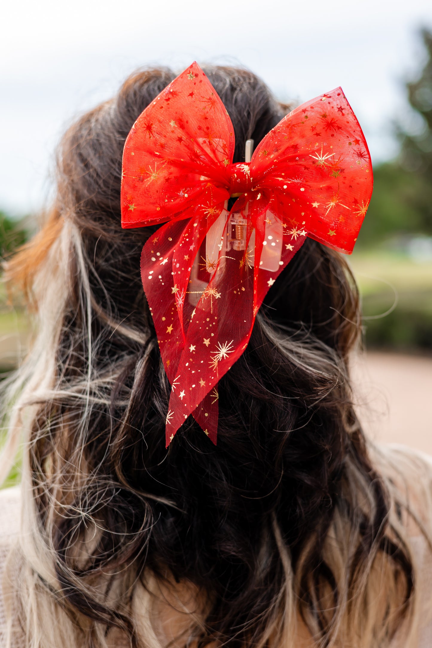 Seasonal Pixie Dust Bow Claw Clip