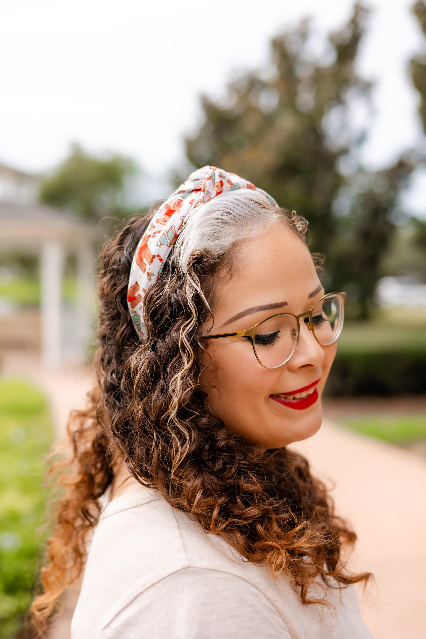 Famous Reindeer Top Knot Headband