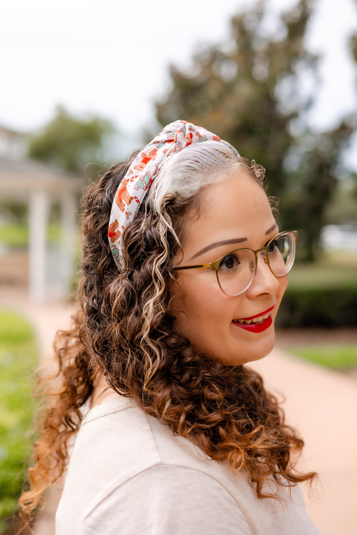 Famous Reindeer Top Knot Headband