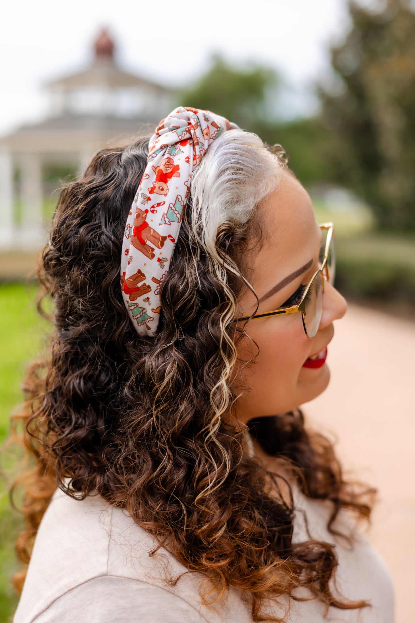 Famous Reindeer Top Knot Headband